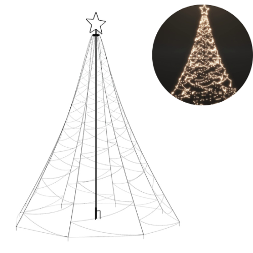 Choinka z lampek 180cm 200LED, ciepły biały