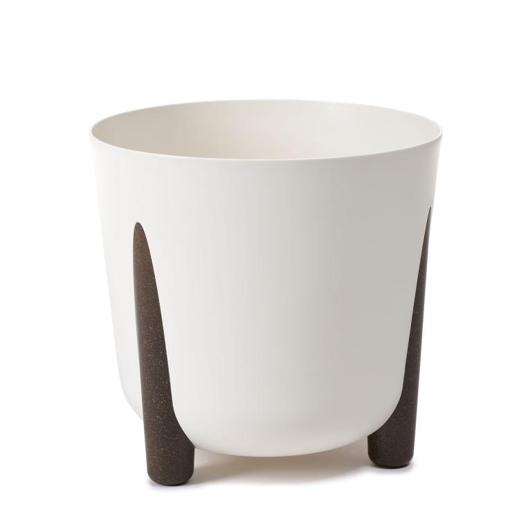 Doniczka okrągła na nóżkach FRIDA 180 | Kremowy