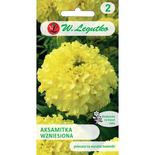 Aksamitka wzniesiona - cytrynowo-żółta 1g, nasiona
