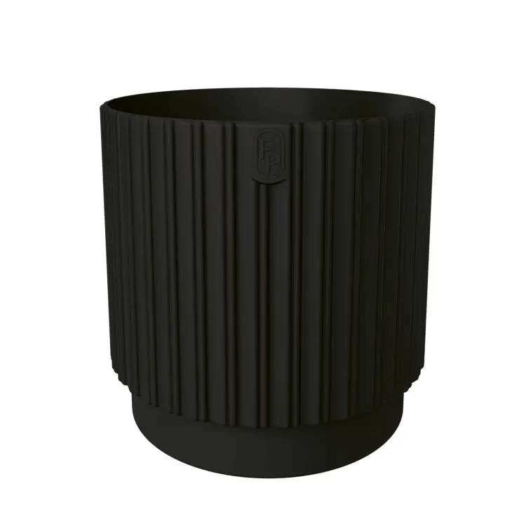 Doniczka okrągła Mika Cyli Petit 22, głęboka czerń