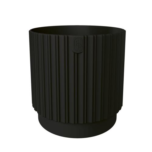 Doniczka okrągła Mika Cyli Petit 18, głęboka czerń