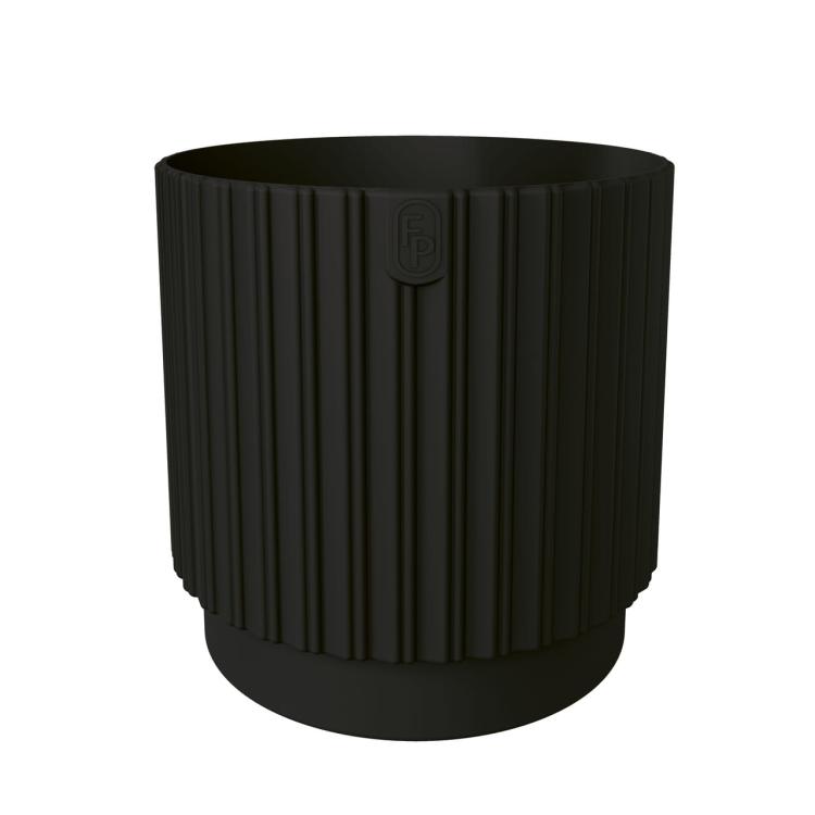 Doniczka okrągła Mika Cyli Petit 14, głeboka czerń