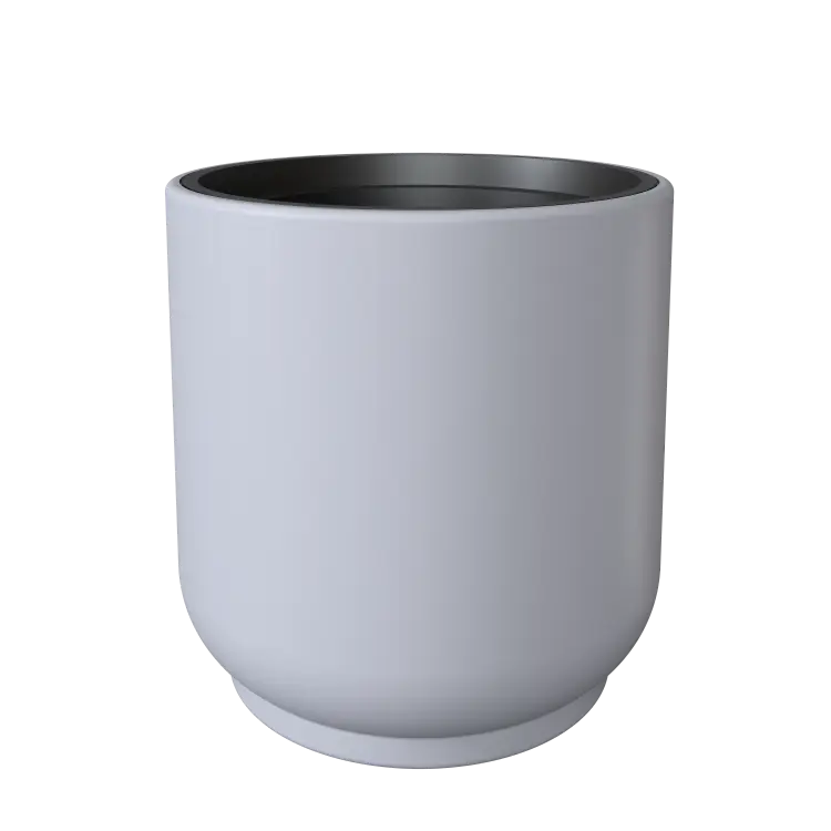 Doniczka ogrodowa Satina 30 z wkładem, platyna