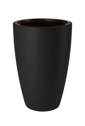 Doniczka ogrodowa Gobi Slim 30 z wkładem, głęboka czerń