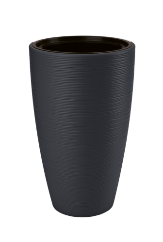 Doniczka ogrodowa Gobi Slim 30 z wkładem, antracyt