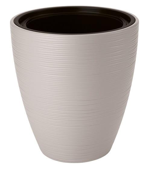 Doniczka ogrodowa Gobi 30 z wkładem, jasnoszary