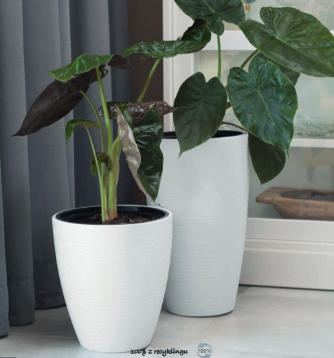 Doniczka ogrodowa Gobi 30 z wkładem, głęboka czerń