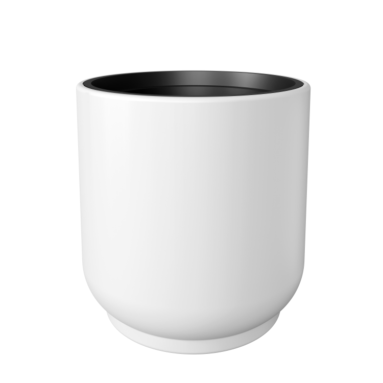 Doniczka ogrodowa Satina 30 z wkładem, biały