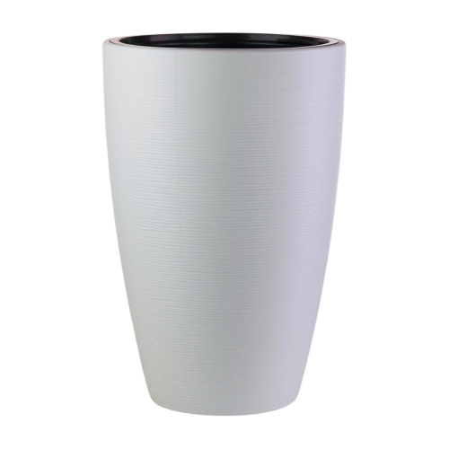 Doniczka ogrodowa Gobi Slim 40 z wkładem, biały