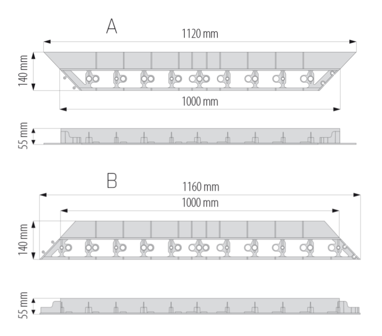 Obrzeże Corner RIM 55mm - 2 m
