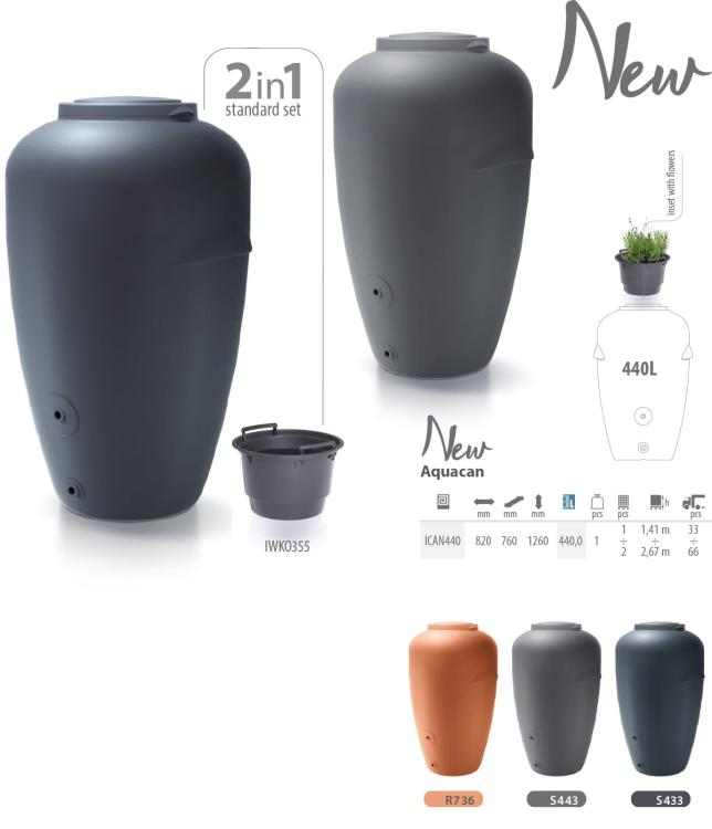 Zbiornik na deszczówkę AQUACAN ICAN440 l