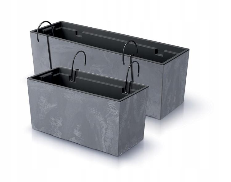 Doniczka balkonowa Urbi Beton Effect DUC600EW, marengo