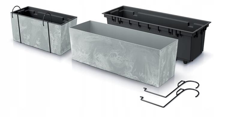 Doniczka balkonowa Urbi Beton Effect DUC600EW, beton