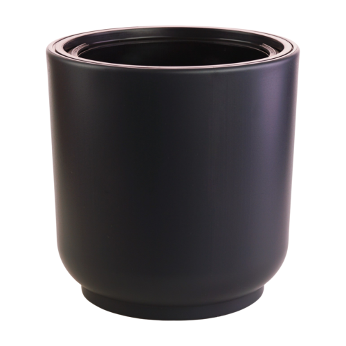 Doniczka ogrodowa Satina 40 z wkładem, antracyt