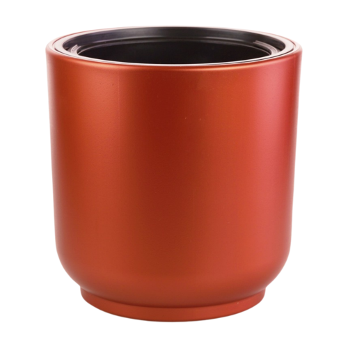 Doniczka ogrodowa Satina 40 z wkładem, rdzawy perłowy