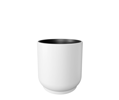 Doniczka ogrodowa Satina 30 z wkładem, biały