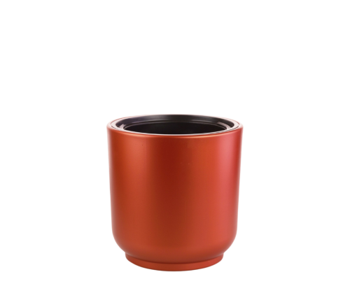 Doniczka ogrodowa Satina 30 z wkładem, rdzawy perłowy