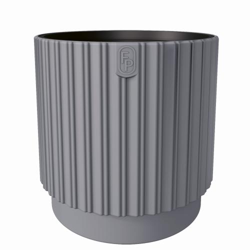 Doniczka ogrodowa Mika Cyli 40 z wkładem, platynowy