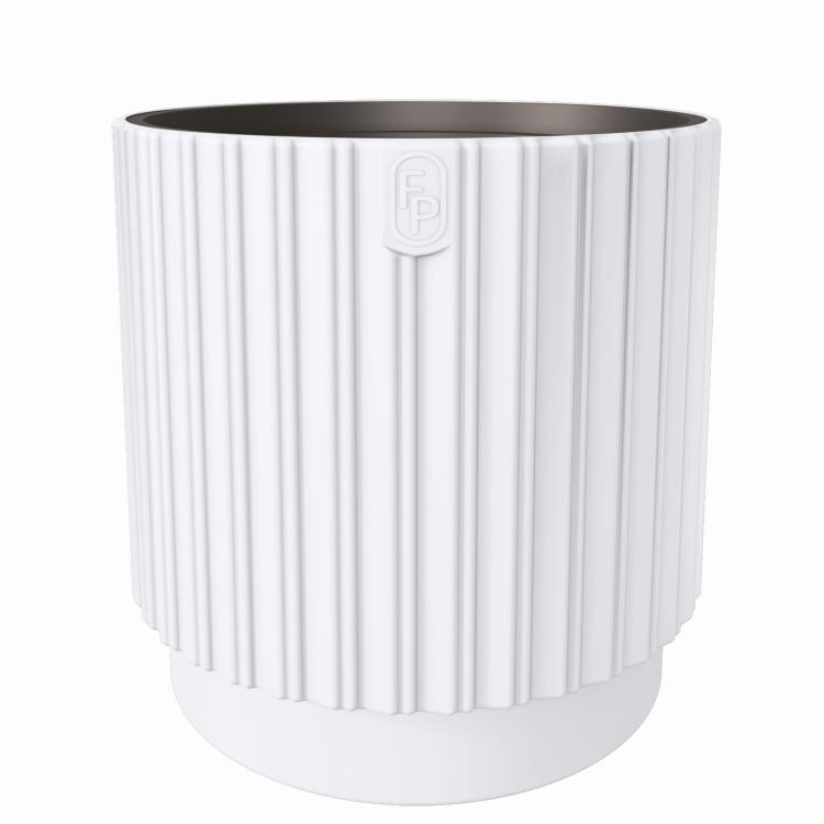 Doniczka ogrodowa Mika Cyli 40 z wkładem, biały