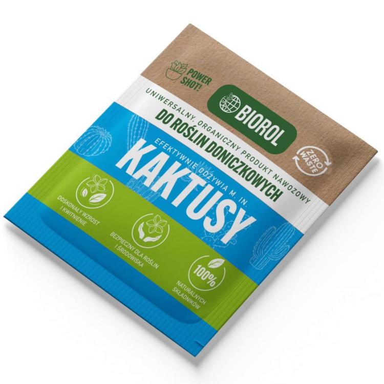 Nawóz do kaktusów BIOROL Power Shot 50 g, zestaw 3 saszetek