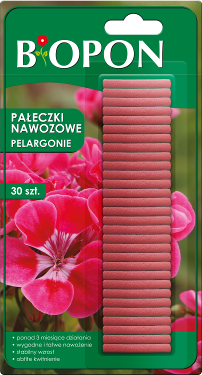 Pałeczki nawozowe do pelargonii 30 szt, Bopon