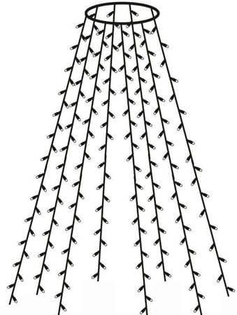 kurtyna świetlna na choinkę