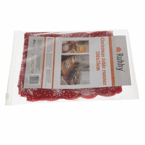 czerwony bieżnik świąteczny śnieżynki