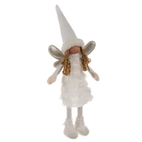 świąteczna figurka biała wróżka