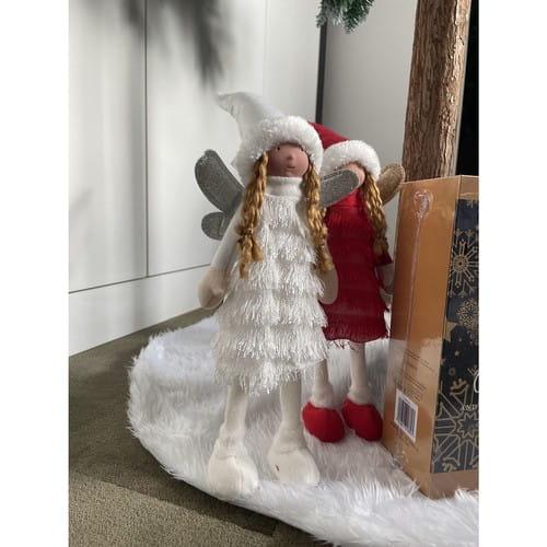 świąteczna figurka biała wróżka