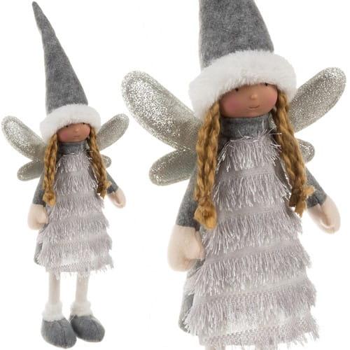 świąteczna figurka szara wróżka