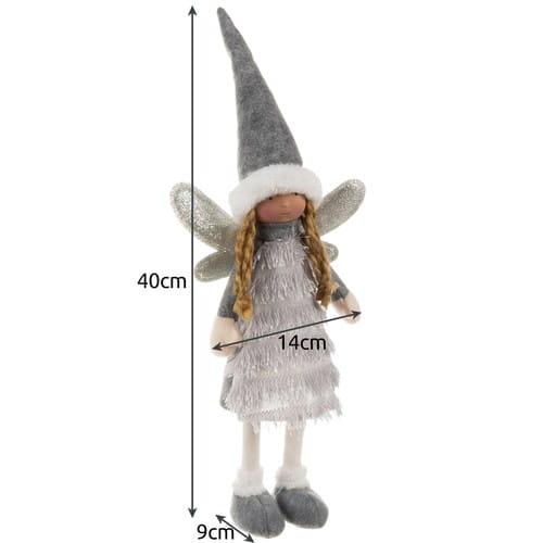 świąteczna figurka szara wróżka