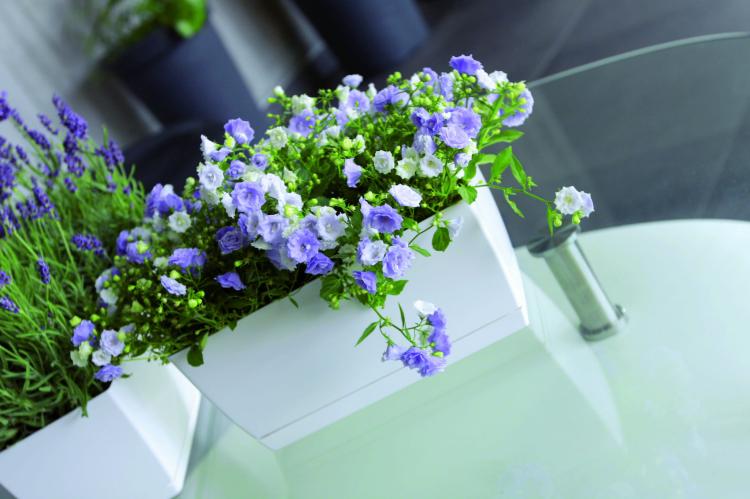 Doniczka podłużna, połysk COUBI DUPP300 z podstawką