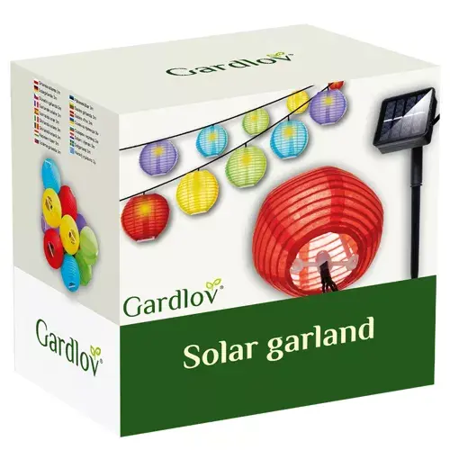 kolorowa girlanda solarna