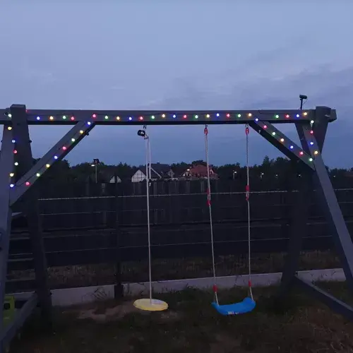 kolorowa girlanda solarna