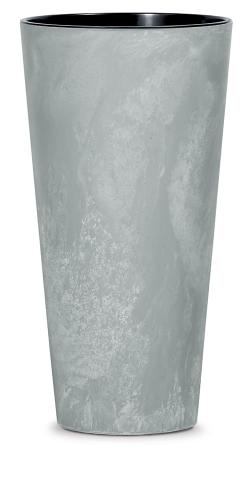 Doniczka Effect Tubus DTUS150E – imitacja betonu, widok pojedynczy, z wkładem, wysoka forma