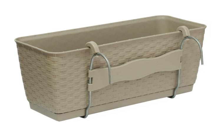 Doniczka balkonowa DRL500PW z podstawką