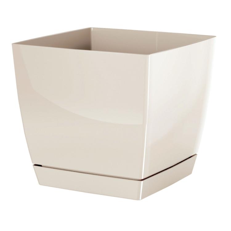 Doniczka COUBI DUKP210 z podstawką kremowa