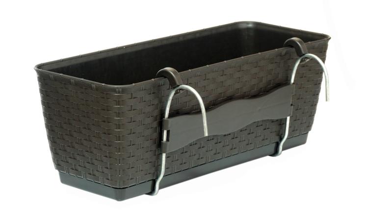 Doniczka balkonowa DRL500PW z podstawką