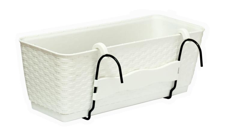 Doniczka balkonowa DRL500PW z podstawką