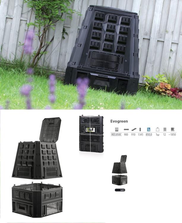 Kompostownik EVOGREEN 850l Czarny